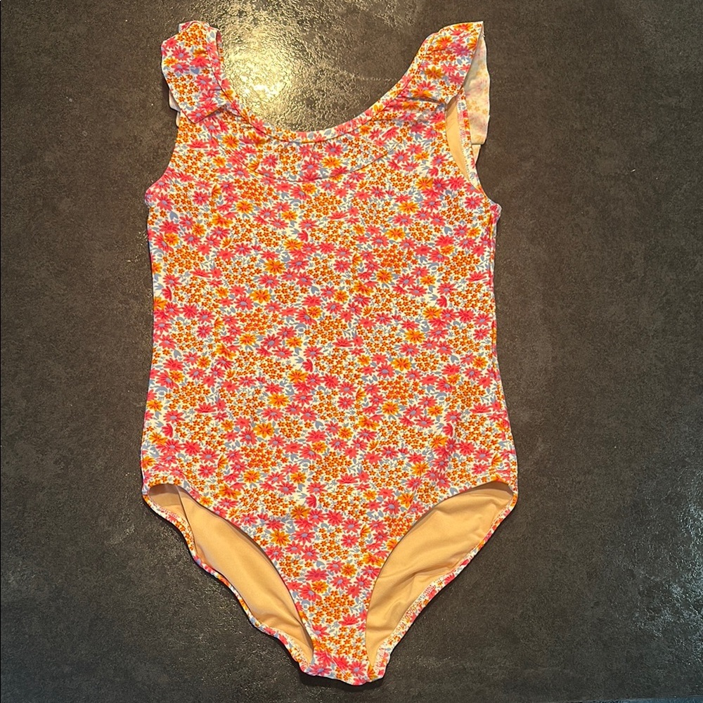 J Crew- Crewcuts Girls Size 10 Floral One-Piece Swimsuit